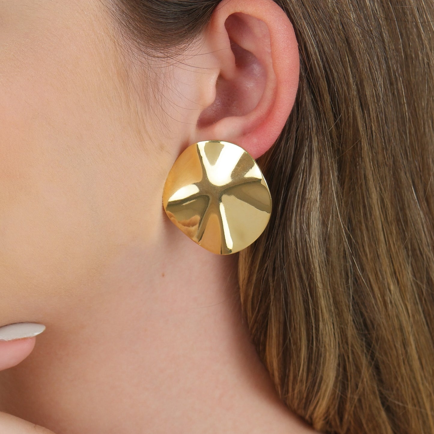 Marisa Gold Petal Studs